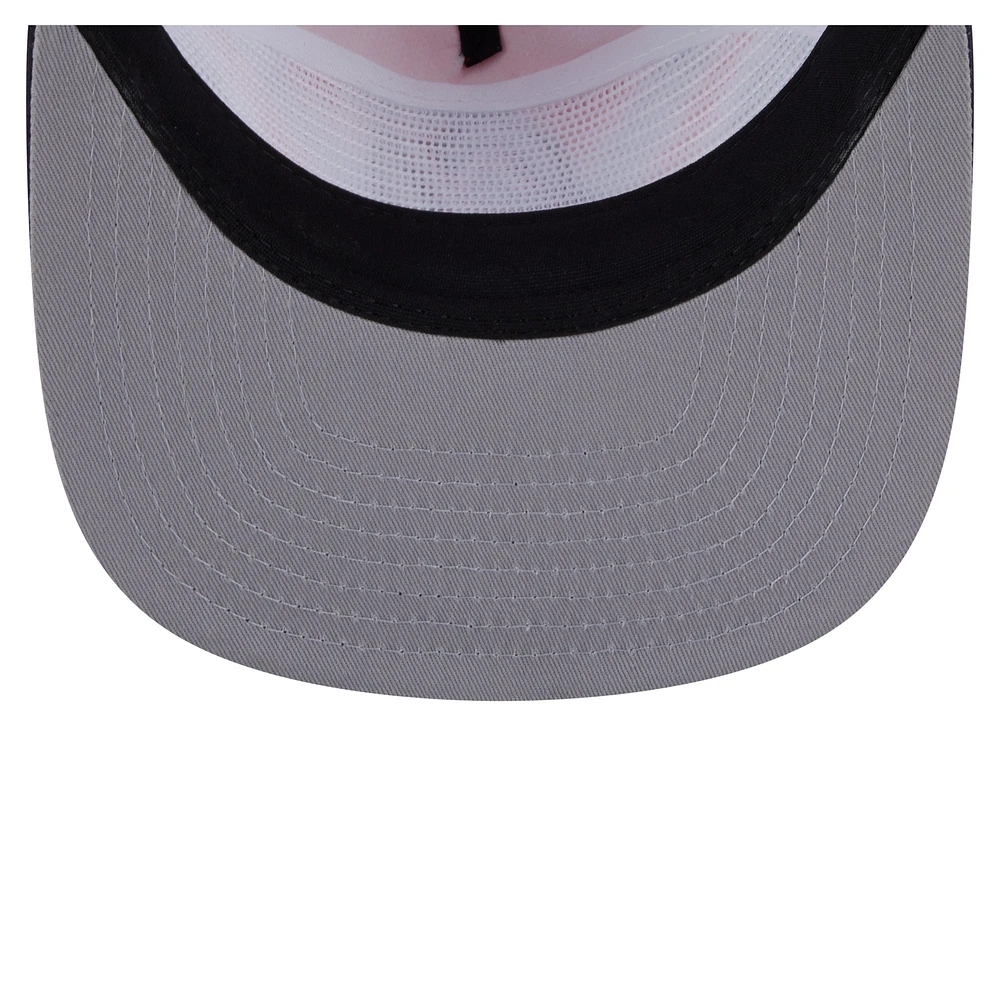 Casquette de golf ajustable New Era noire/rouge New Jersey Devils Throwback V-Dye pour homme