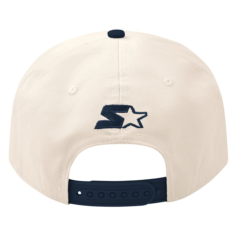 Men's Starter  Cream/Navy New Jersey Devils Blue Wave Classic Adjustable Hat