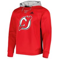 Men's adidas Red New Jersey Devils Skate Lace Primeblue Team Pullover Hoodie