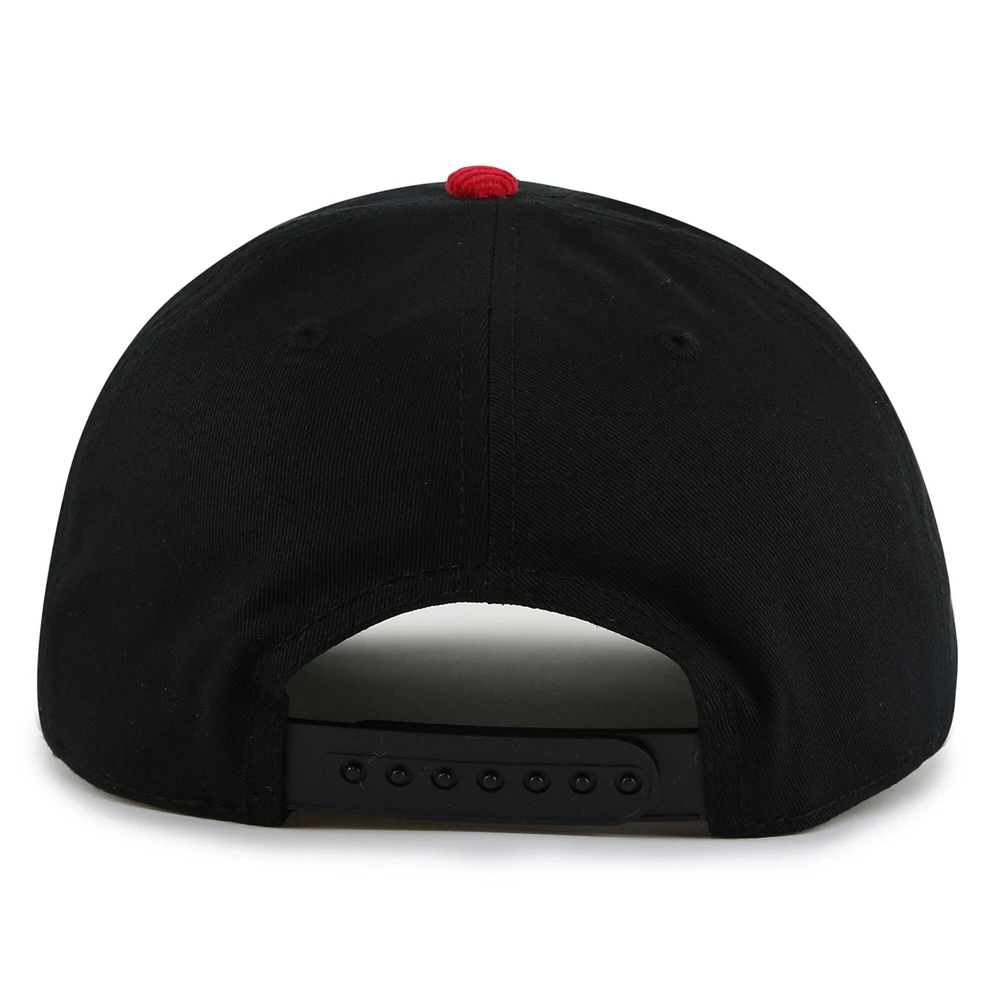 Casquette ajustable Burnett pour homme American Needle noir/rouge New Jersey Devils
