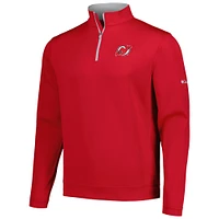 Veste rouge Columbia New Jersey Devils Wickham Hills Omni-Wick Quarter-Zip pour hommes