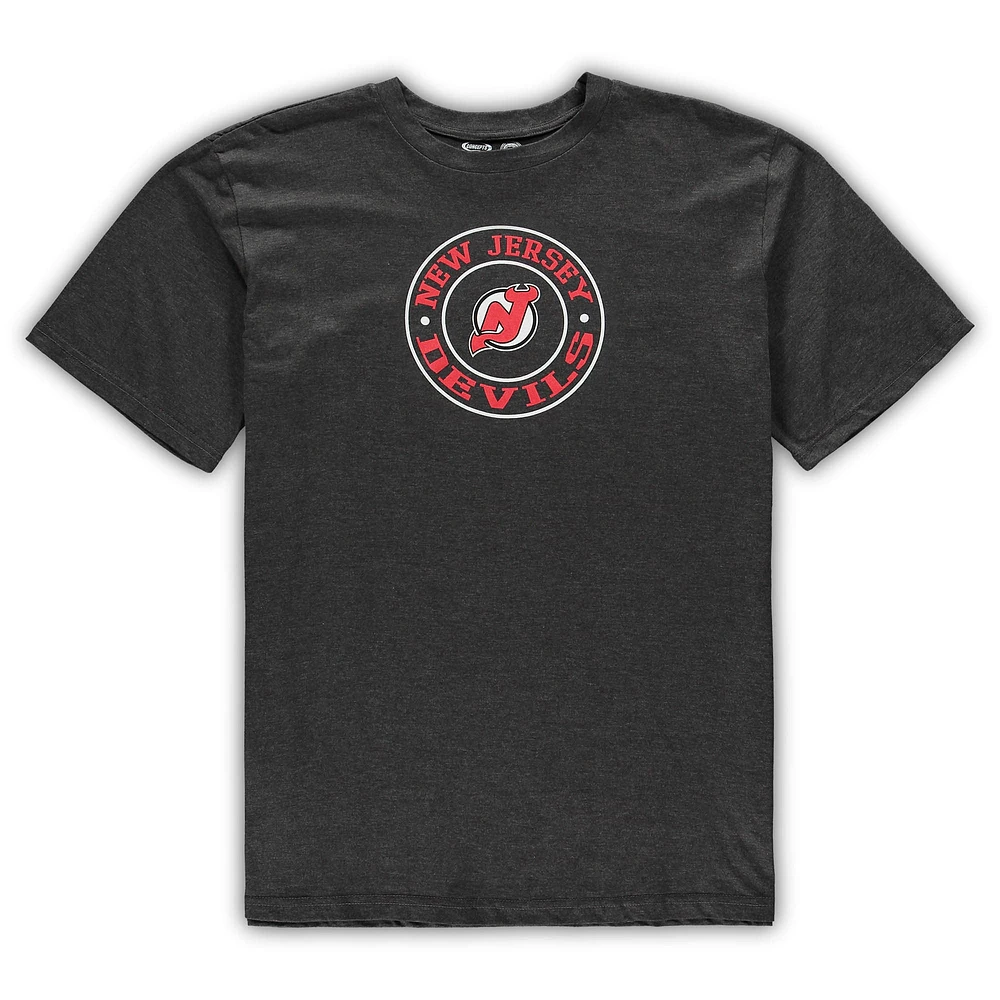Men's Concepts Sport Red/Heathered Charcoal New Jersey Devils Big & Tall T-Shirt Shorts Sleep Set