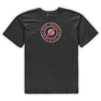 Men's Concepts Sport Red/Heathered Charcoal New Jersey Devils Big & Tall T-Shirt Shorts Sleep Set