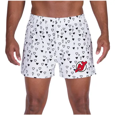 New Jersey Devils Concepts Sport Epiphany All Over Print Knit Boxers - White