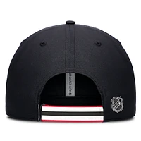 Casquette ajustable en ripstop authentique New Jersey Devils noire/rouge Fanatics pour homme