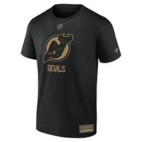 T-shirt d'appréciation militaire noir New Jersey Devils 2024 pour hommes Fanatics