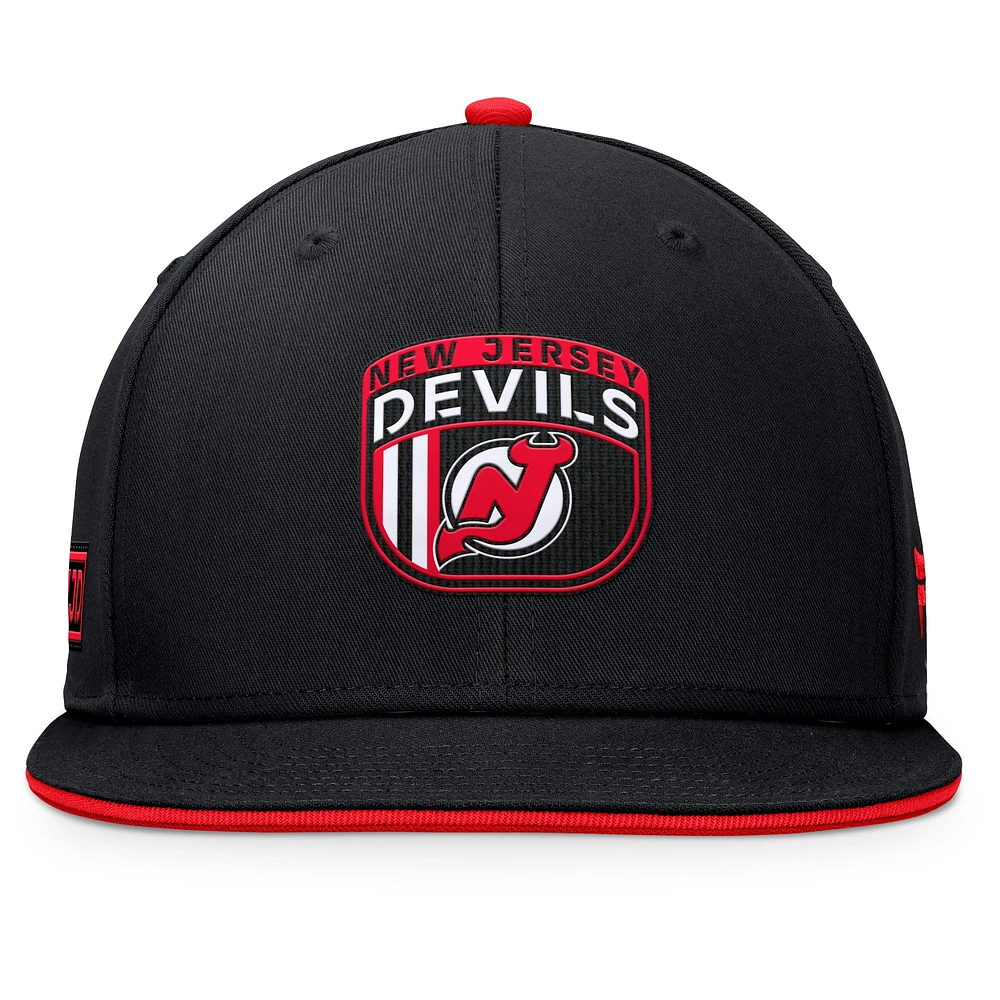 Men's Fanatics Black New Jersey Devils 2024 NHL Draft Snapback Hat