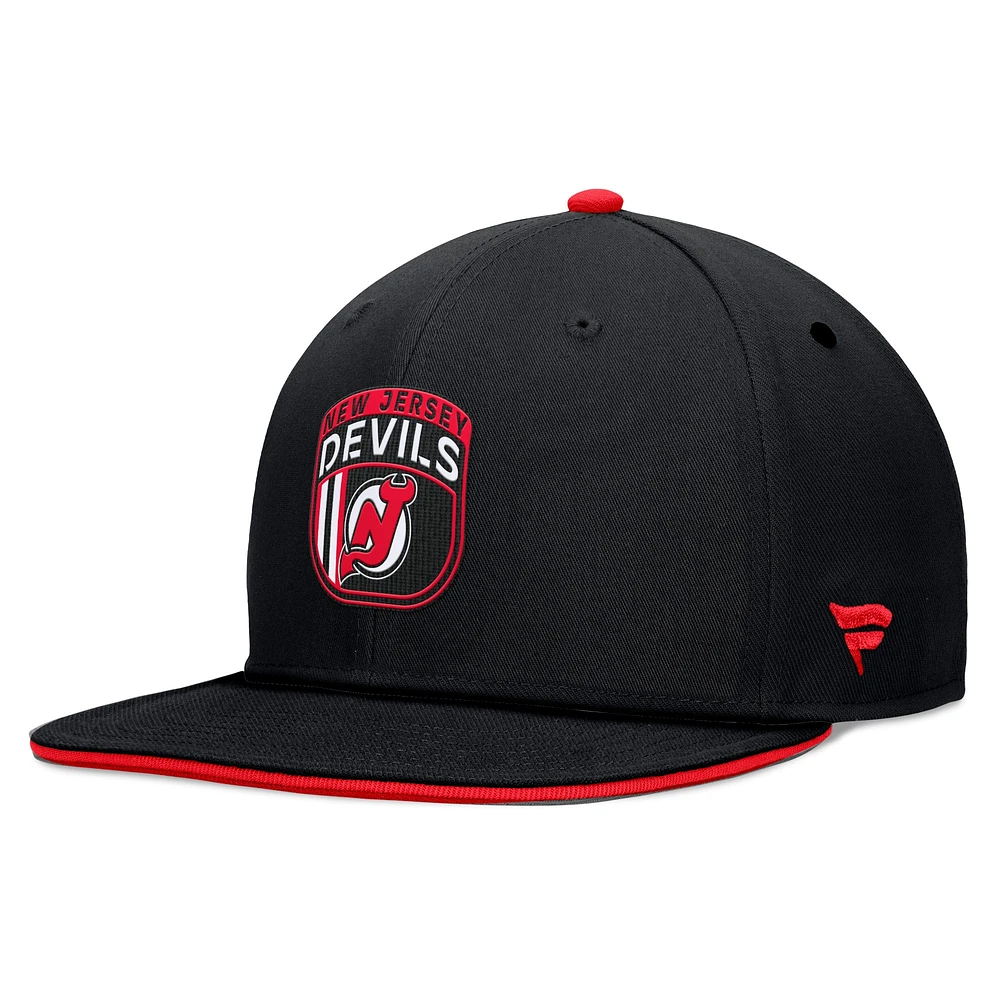 Men's Fanatics Black New Jersey Devils 2024 NHL Draft Snapback Hat