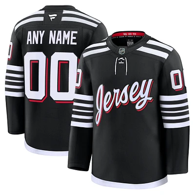 Maillot personnalisé de qualité supérieure alternatif noir New Jersey Devils Fanatics pour hommes