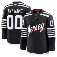 Men's Fanatics Black New Jersey Devils Alternate Premium Custom