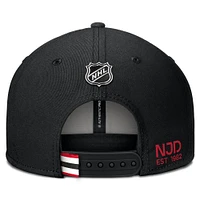 Casquette Snapback Pro Prime authentique noire New Jersey Devils Fanatics pour hommes