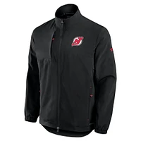 Veste d'entraîneur entièrement zippée Pro Rink authentique des New Jersey Devils de Fanatics pour hommes