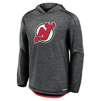 Men's Fanatics  Black New Jersey Devils Authentic Pro Rink Lightweight Pullover Hoodie