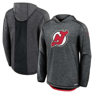 Sweat à capuche léger et authentique Pro Rink des New Jersey Devils de Fanatics pour hommes, noir