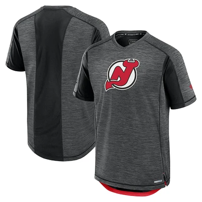 T-shirt technique authentique Pro Rink des New Jersey Devils pour hommes Fanatics noir