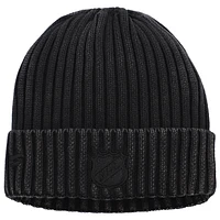 Casquette en tricot à revers authentique Pro Road des Devils du New Jersey pour homme, noire, Fanatics