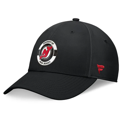 Men's Fanatics Black New Jersey Devils Authentic Pro Training Camp Flex Hat