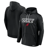 Men's Fanatics Black New Jersey Devils Big & Tall Authentic Pro Pullover Hoodie