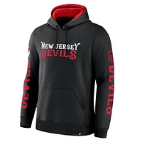 Men's Fanatics Black New Jersey Devils Big City Legacy Fleece Pullover Hoodie