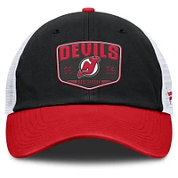 Men's Fanatics Black New Jersey Devils Fundamental One-Time Trucker Adjustable Hat