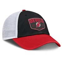 Men's Fanatics Black New Jersey Devils Fundamental One-Time Trucker Adjustable Hat