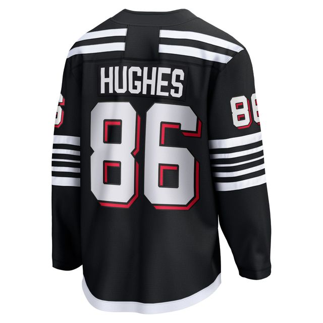 Men's Fanatics Branded Jack Hughes Red New Jersey Devils Authentic Stack  Name & Number T-Shirt