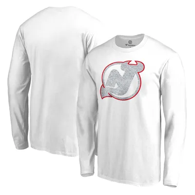 New Jersey Devils Fanatics Branded White Out Long Sleeve T-Shirt