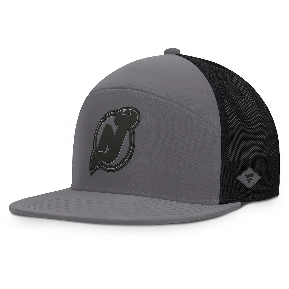 Casquette ajustable Fairweather pour hommes Fanatics Anthracite New Jersey Devils