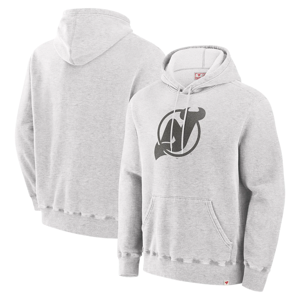 Men's Fanatics Cream New Jersey Devils Made Canada Pullover Hoodie