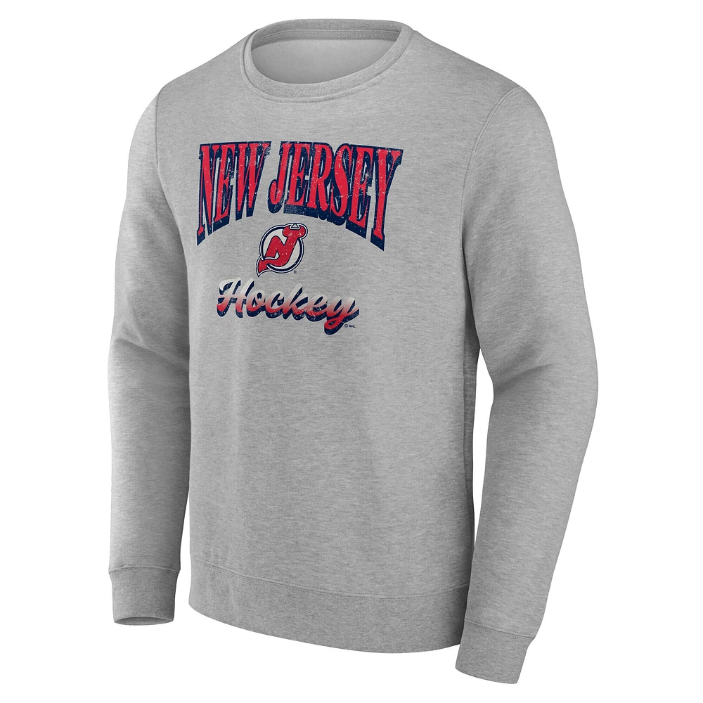 Sweat-shirt en polaire gris pour homme Fanatics New Jersey Devils Light the Candle