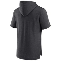 Sweat à capuche authentique Pro Fanatics Heather Charcoal New Jersey Devils pour homme