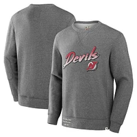 Sweat-shirt en polaire légendaire pour homme Fanatics Heather Grey New Jersey Devils Decades Collection