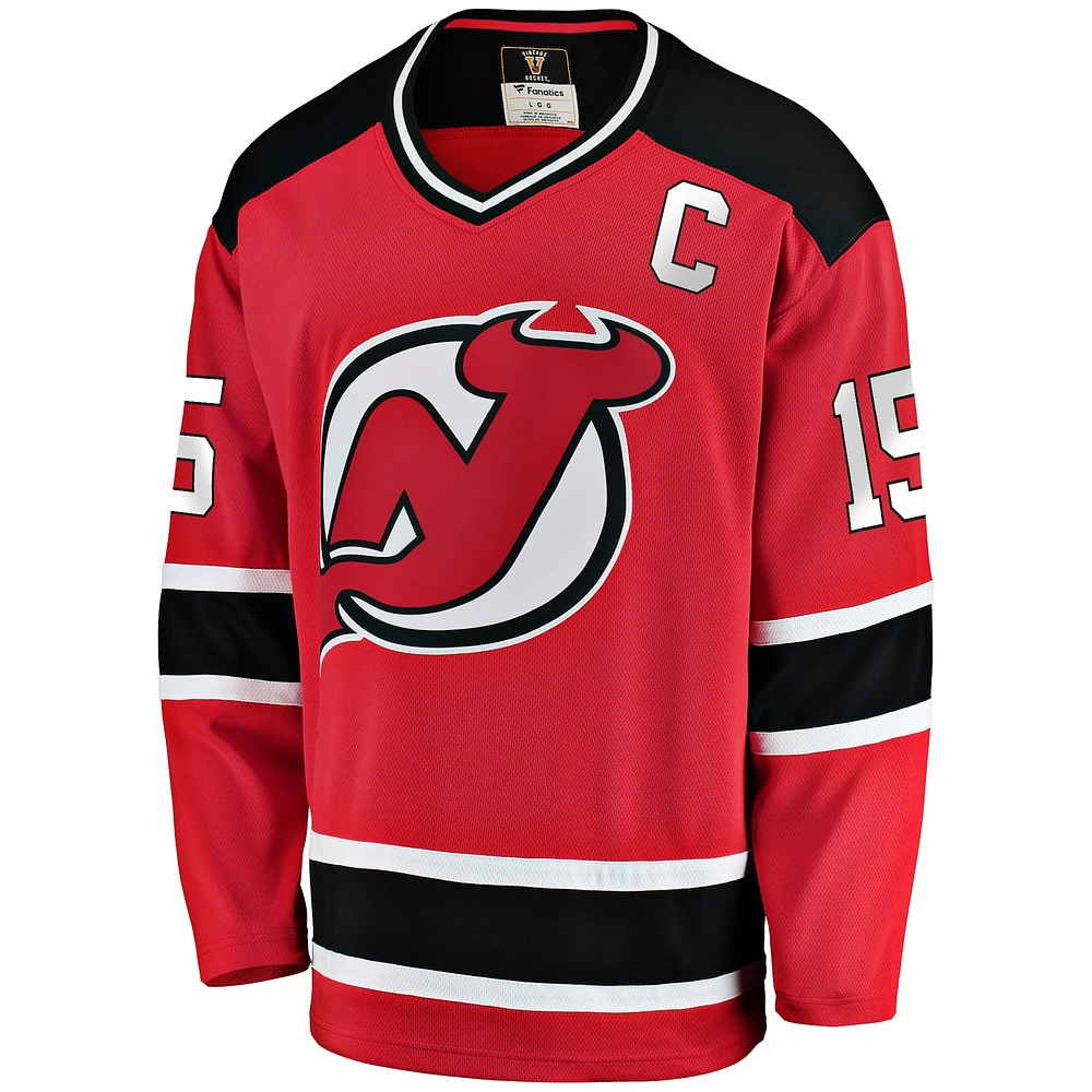 Men's Fanatics Jamie Langenbrunner Red New Jersey Devils Premier Breakaway Retired Player