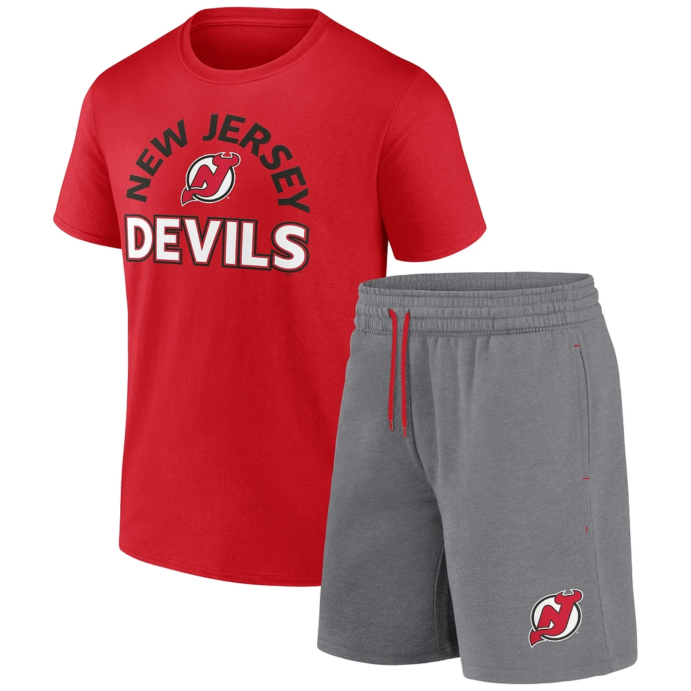 Men's Fanatics New Jersey Devils Humble T-Shirt & Shorts Combo Pack