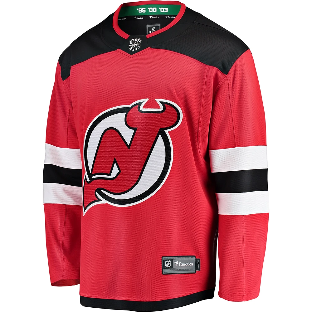 Maillot Fanatics rouge New Jersey Devils Breakaway Home pour hommes