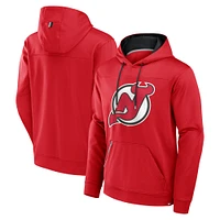 Sweat à capuche rouge New Jersey Devils Defender pour hommes Fanatics