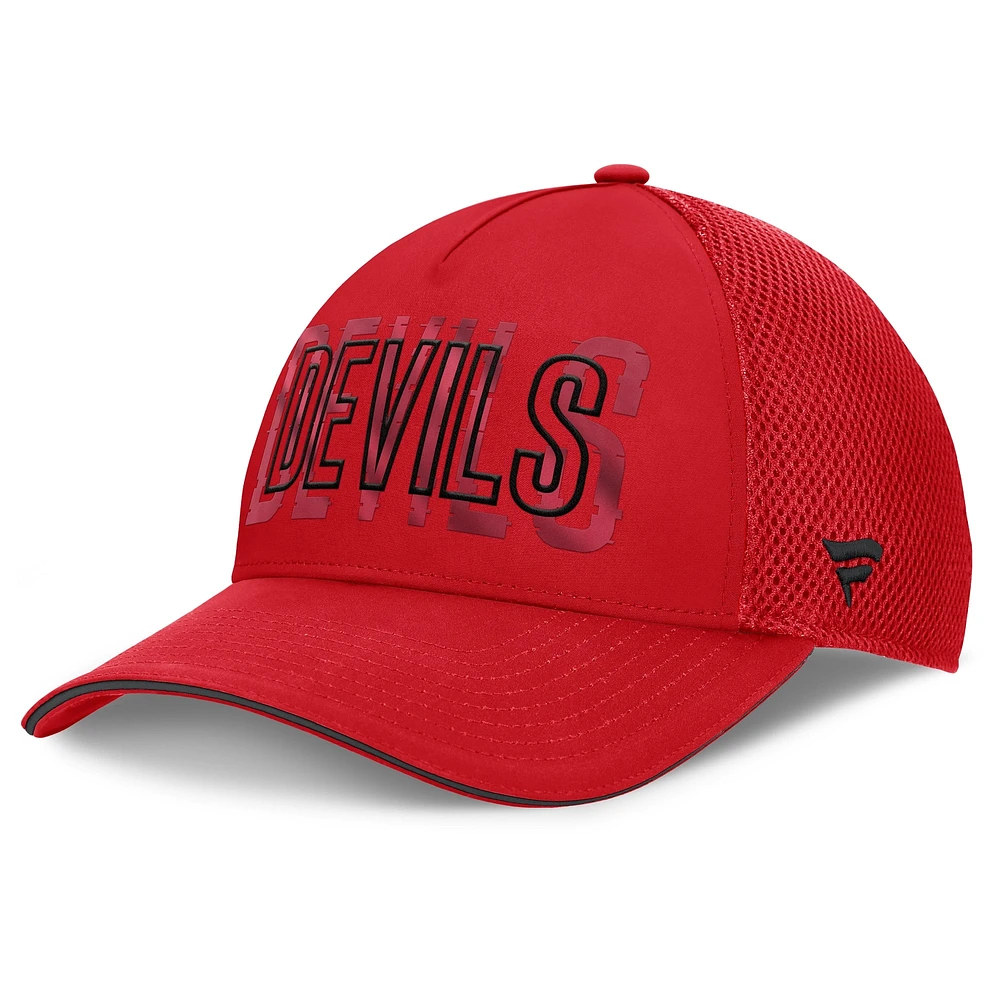 Casquette Fundamental Flex rouge pour hommes de Fanatics New Jersey Devils