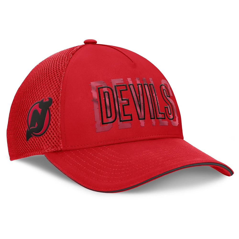 Casquette Fundamental Flex rouge pour hommes de Fanatics New Jersey Devils