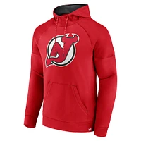 Sweat à capuche manches longues raglan emblématique des New Jersey Devils de Fanatics pour hommes