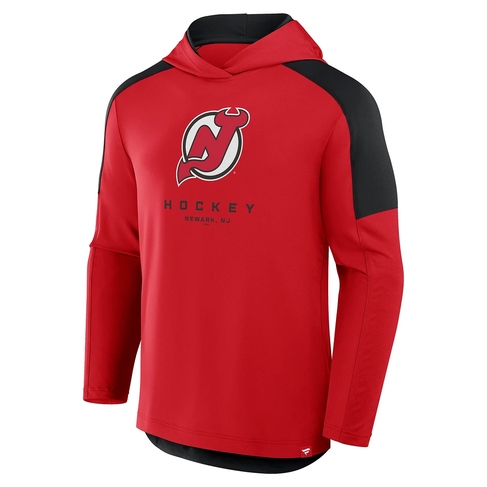 Sweat à capuche de transition Meta Game pour hommes Fanatics Red New Jersey Devils