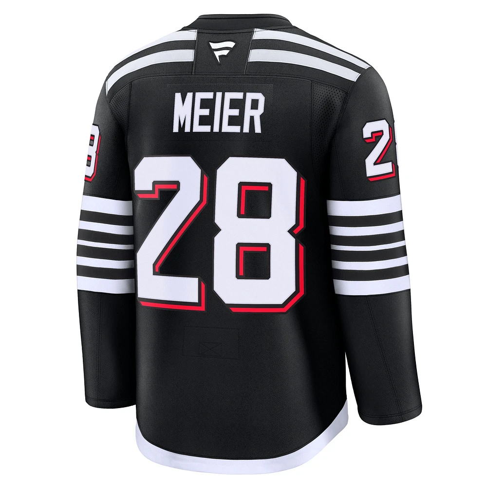 Men's Fanatics Timo Meier Black New Jersey Devils Alternate Premium