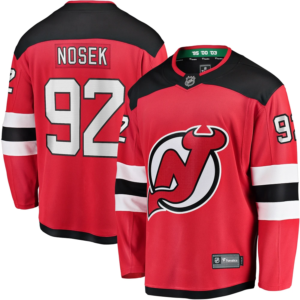 Fanatics pour hommes Tomas Nosek rouge New Jersey Devils Home Breakaway Maillot