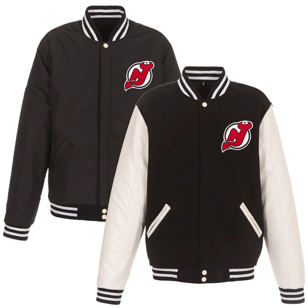 New Jersey Devils Full Leather Jacket - Red Medium