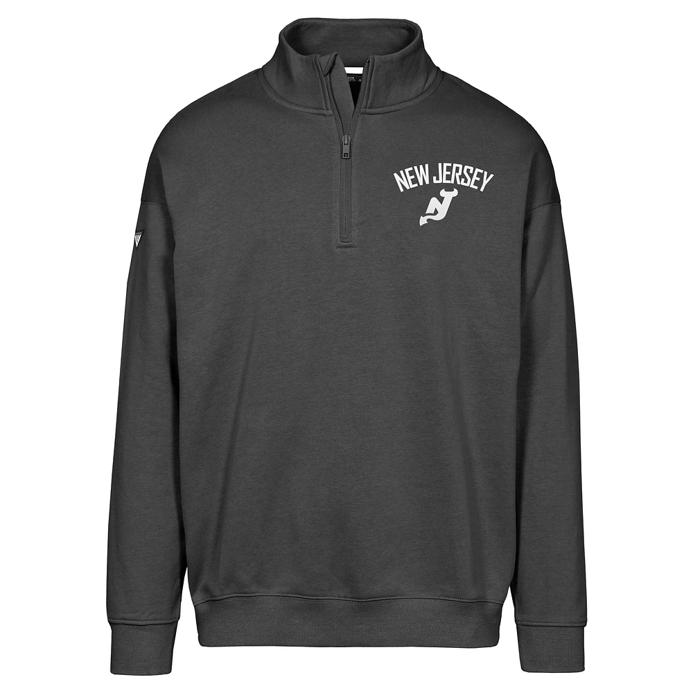 Men's Levelwear  Black New Jersey Devils Murray City Capsule Quarter-Zip Sweatshirt