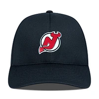 Casquette ajustable structurée Zephyr Insignia Core pour homme de Levelwear, noire, New Jersey Devils