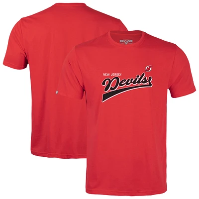 T-shirt rétro Richmond Team 2.0 pour homme Levelwear Red New Jersey Devils