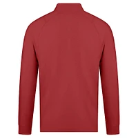 Men's Levelwear Red New Jersey Devils Theory Insignia Core Raglan Quarter-Zip Pullover Top