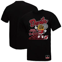 T-shirt noir pour homme Mitchell & Ness avec motif de nourriture locale des Devils du New Jersey