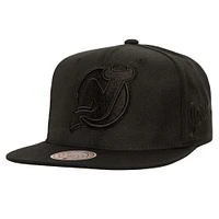 Men's Mitchell & Ness Black New Jersey Devils Soul Strike Pearl Tonal Snapback Hat