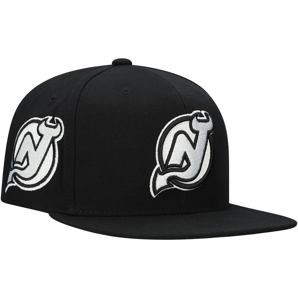 Men's Mitchell & Ness  Black New Jersey Devils Team Snapback Hat